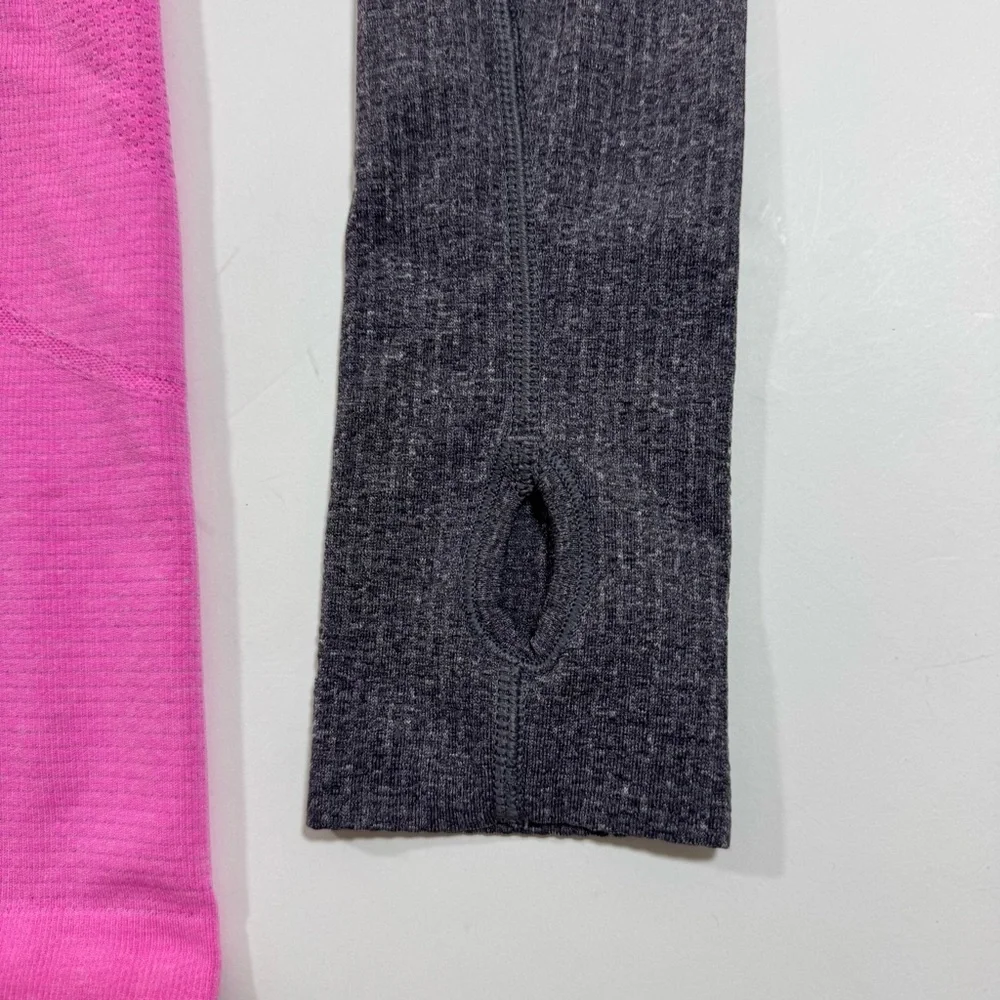 Lululemon Run Swiftly Tech Long Sleeve Dark Grey Pink